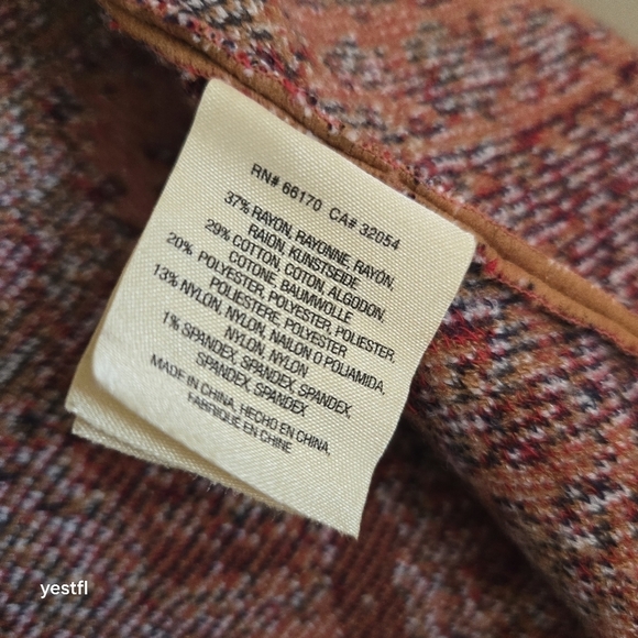 anthropolgie moth paisley intarsia blazer XS - Picture 6 of 6